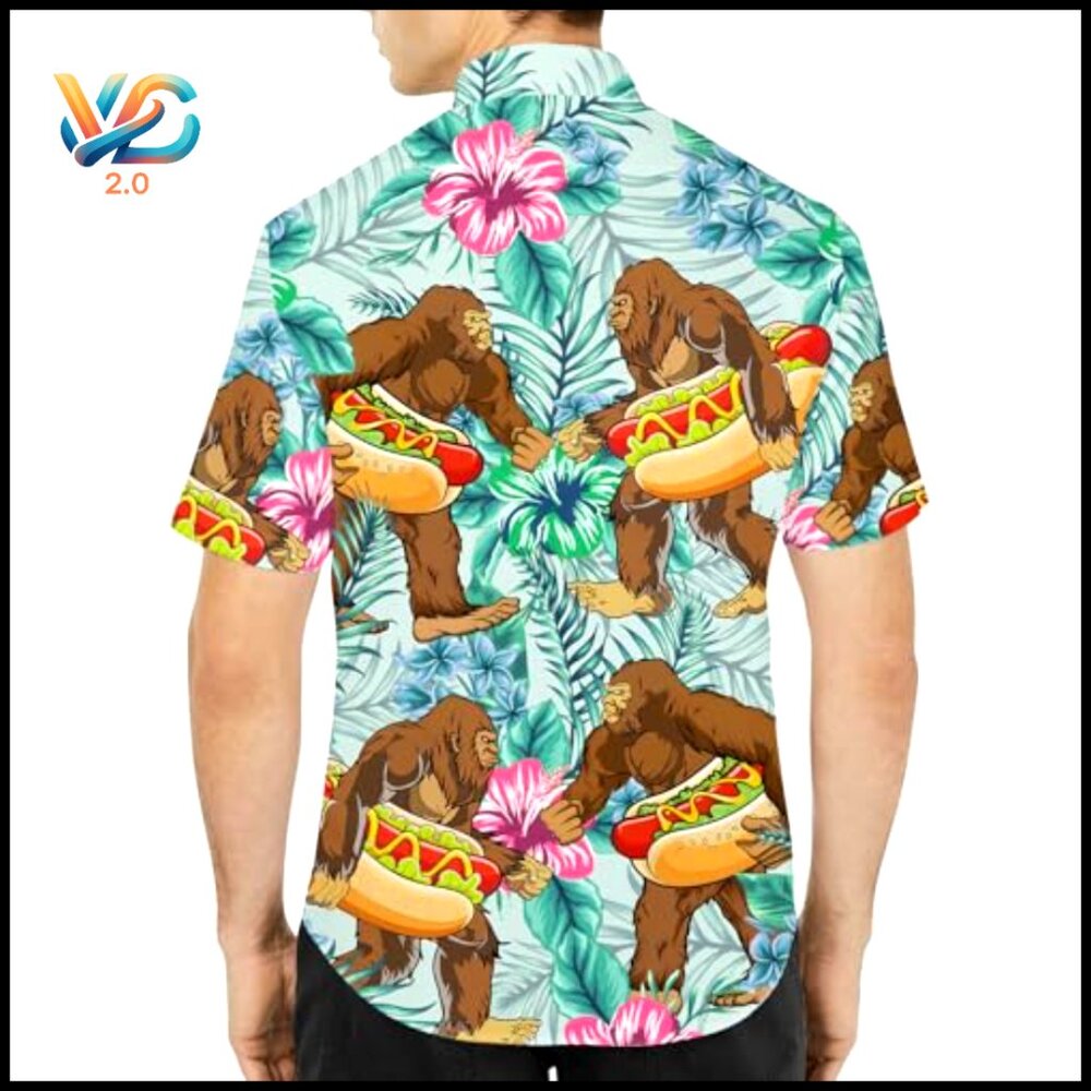 Lightweight Polyester Button Down Shirt, Short Sl… - image 5